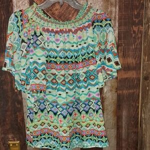Vibrant Patterned Women's Blouse